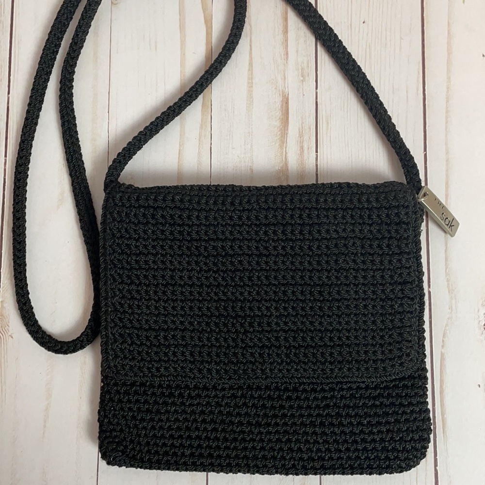The Sak Black Crochet Bag Small